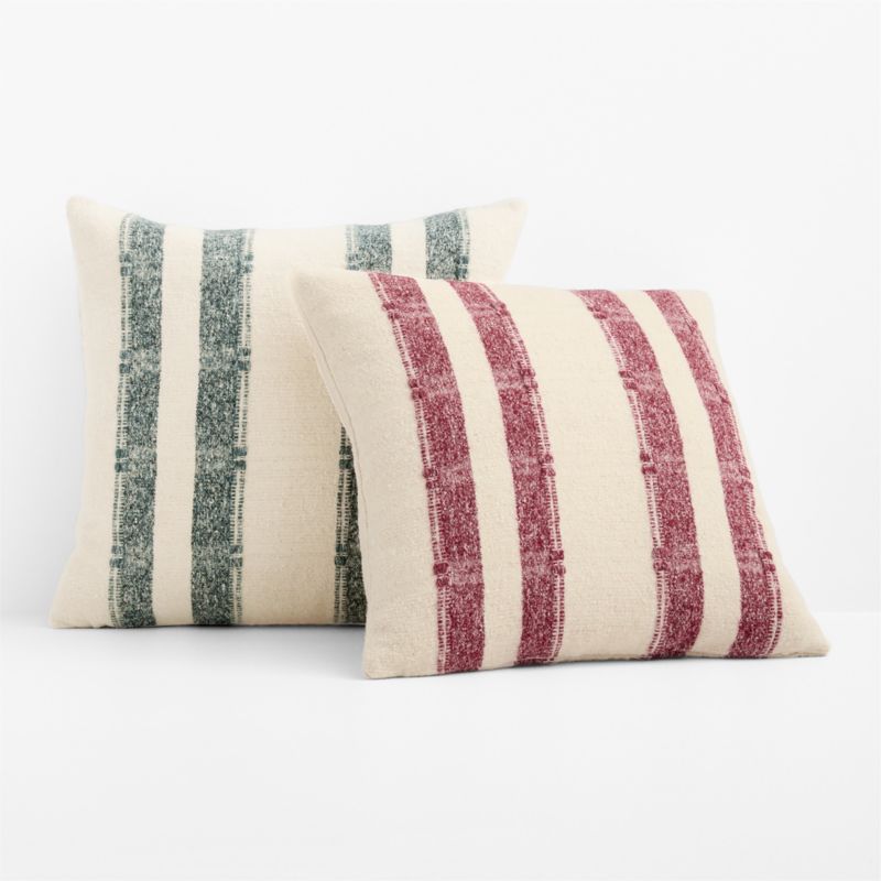 Bowly Wool Blend 20"x20" Spruce Green Throw Pillow Cover - image 3 of 4