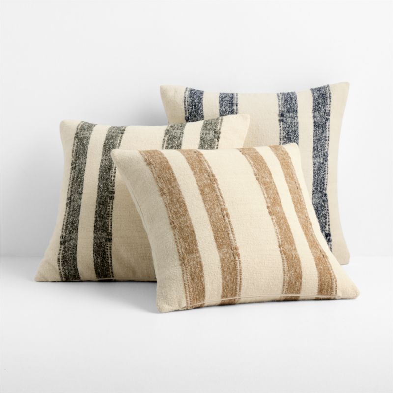 Bowly Wool Blend 20"x20" Camel Tan Throw Pillow Cover - image 3 of 5