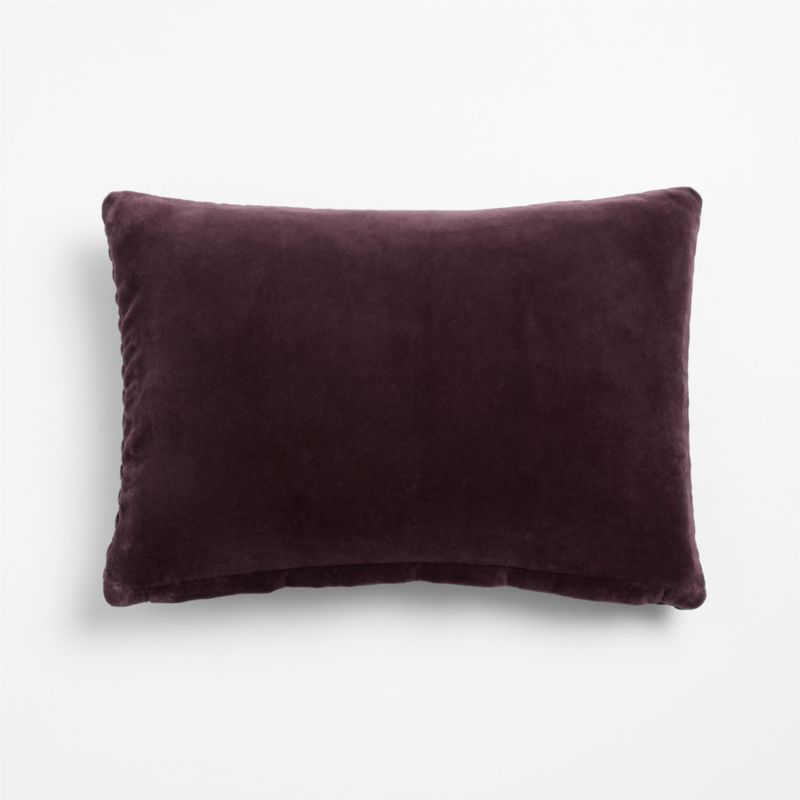 Bowen Ribbed Velvet 22"x15" Deep Burgundy Throw Pillow Cover - image 2 of 5