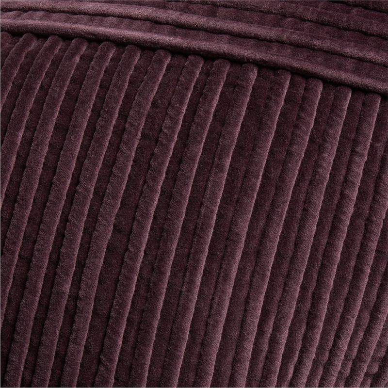 Bowen Ribbed Velvet 22"x15" Deep Burgundy Throw Pillow Cover - image 3 of 5