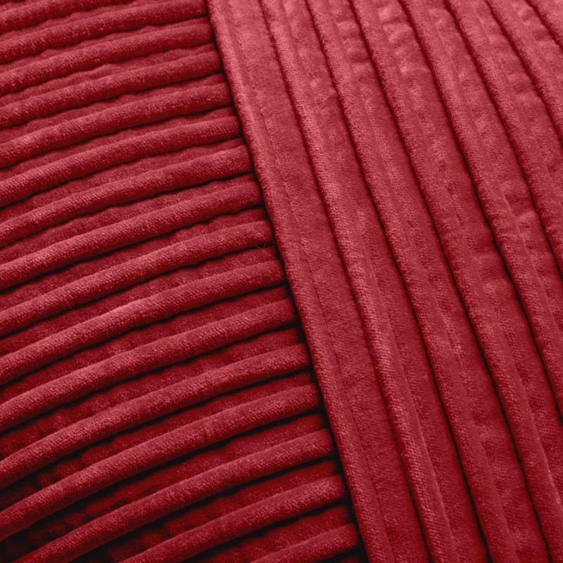 Bowen Ribbed Velvet 22"x15" Luminous Red Throw Pillow Cover - image 1 of 5