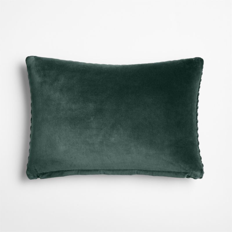 Bowen Ribbed Velvet 22"x15" Spruce Green Throw Pillow Cover - image 2 of 4