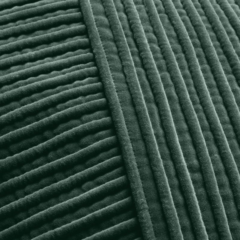 Bowen Ribbed Velvet 22"x15" Spruce Green Throw Pillow Cover - image 3 of 4
