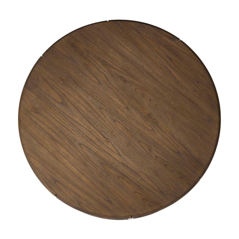 Byrdie Wood and Linen 45" Round Coffee Table - image 6 of 8
