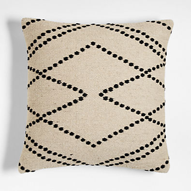 View Byzan 23"x23" Ivory Kilim Throw Pillow with Feather Insert details