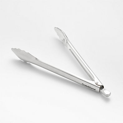 View Crate & Barrel 12" Stainless Steel Tongs details