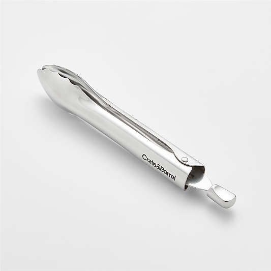 Crate & Barrel 9" Stainless Steel Tongs