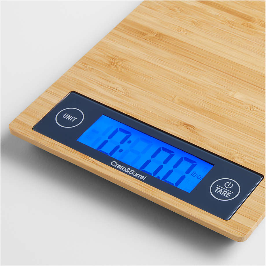 Crate & Barrel Touchless Waterproof 11-Lb. Tare Food Scale