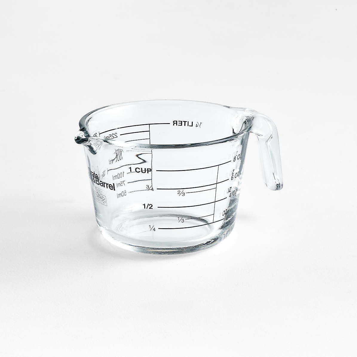 Crate & Barrel 1-Cup Glass Measuring Cup