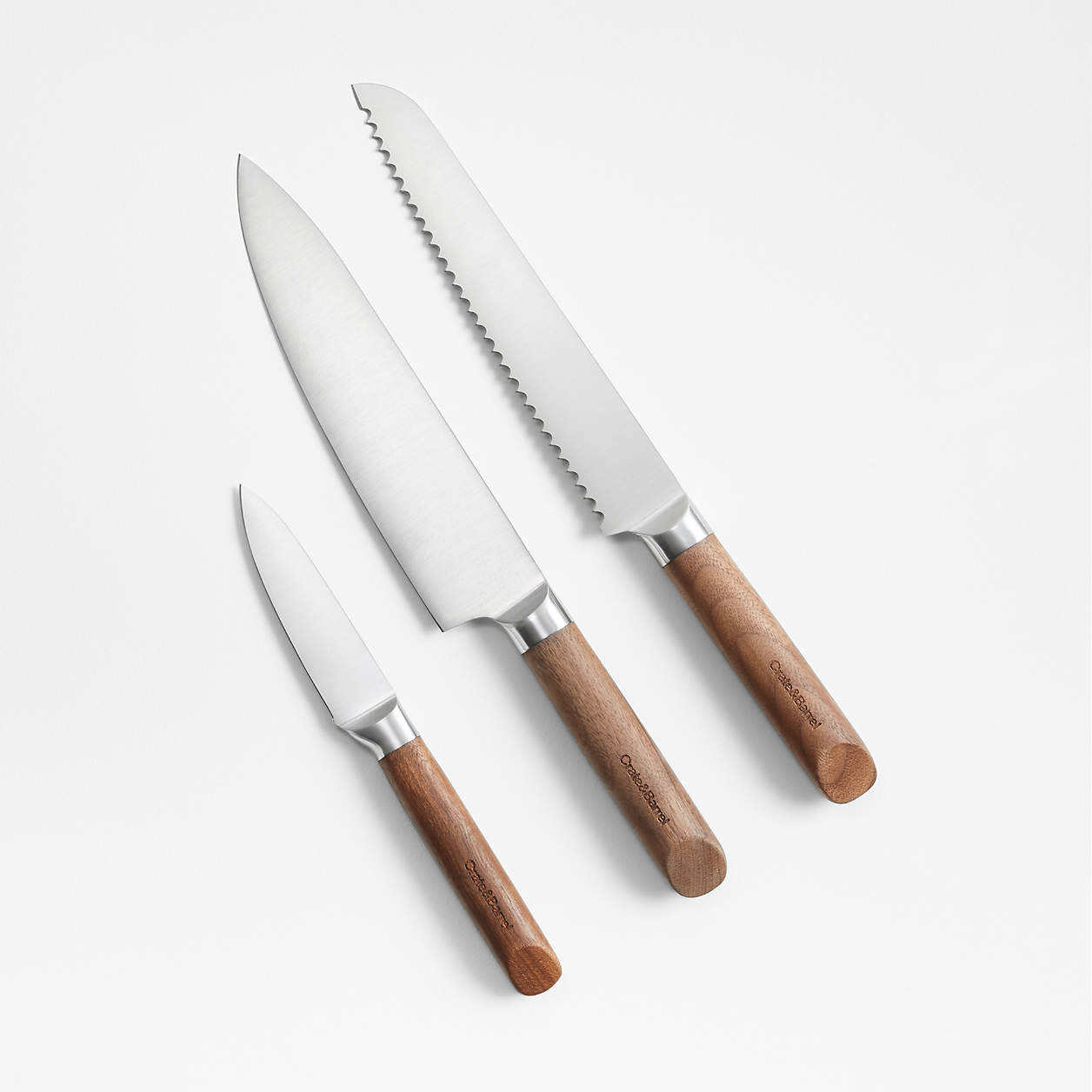 Crate & Barrel 3Piece Knife Set Crate & Barrel