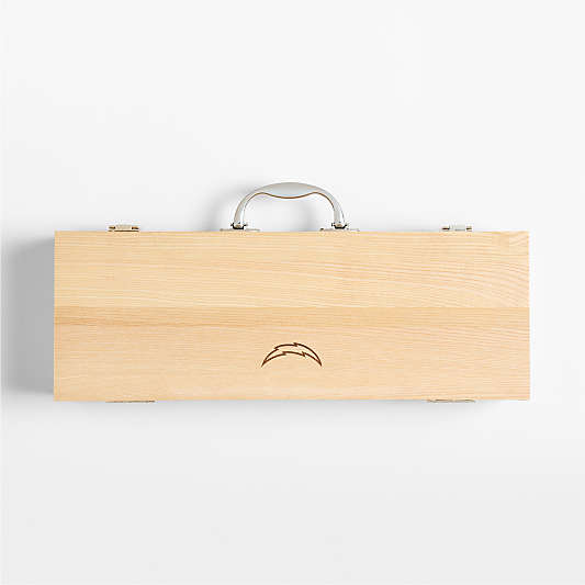 NFL New Orleans Saints Crate & Barrel 5-Piece Stainless Steel Grill Tool Set