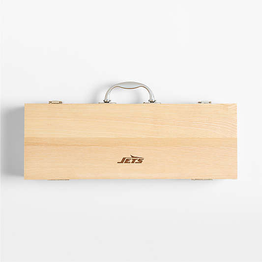 NFL New York Jets Crate & Barrel 5-Piece Stainless Steel Grill Tool Set