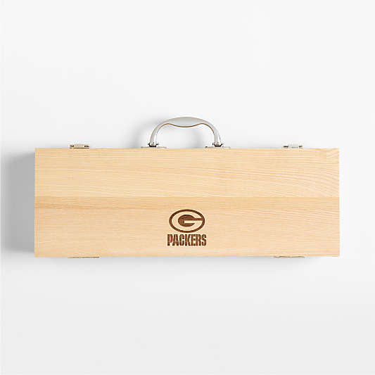 NFL Green Bay Packers Crate & Barrel 5-Piece Stainless Steel Grill Tool Set