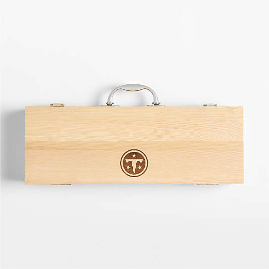 NFL Tennessee Titans Crate & Barrel 5-Piece Stainless Steel Grill Tool Set