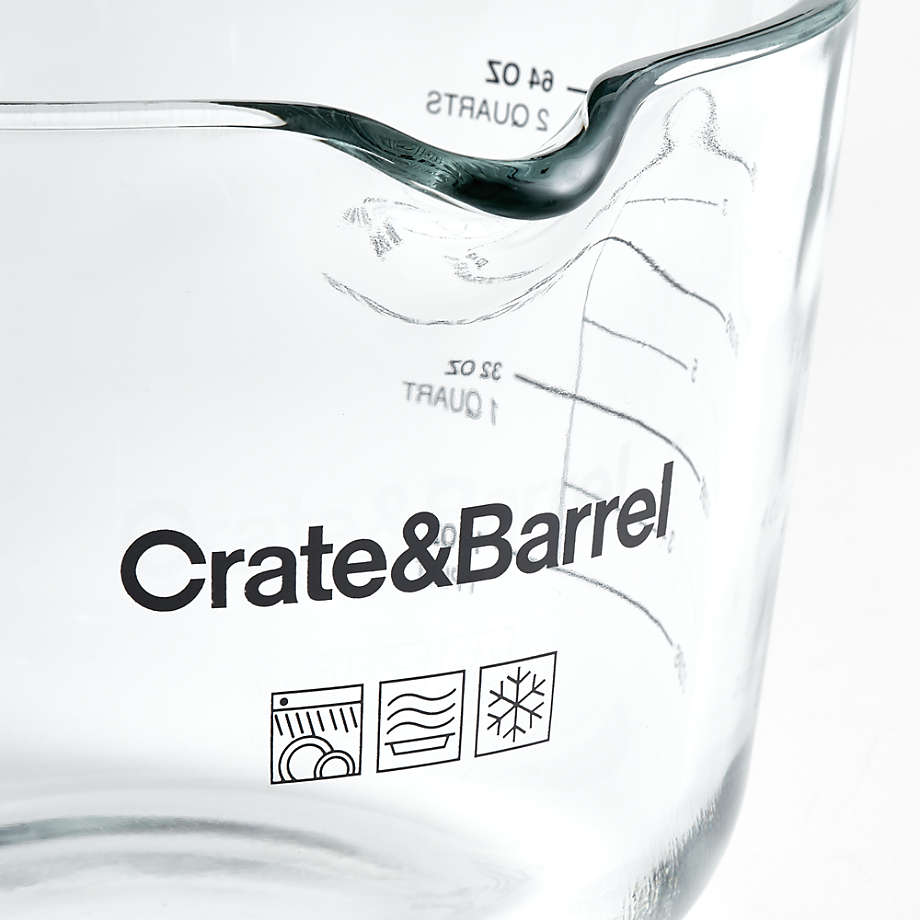 Crate & Barrel 8-Cup Glass Liquid Measuring Cup + Reviews