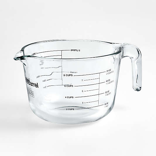 Crate & Barrel 8-Cup Glass Measuring Cup