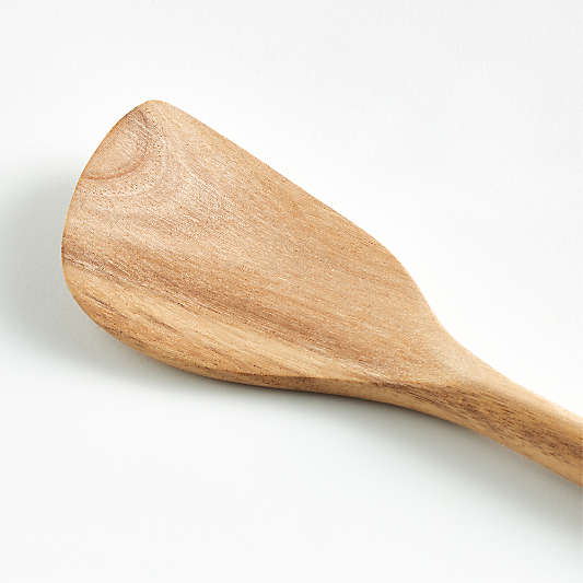 Crate & Barrel Acacia Angled Spatula