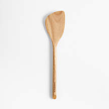 Crate & Barrel Acacia Angled Turner Spatula + Reviews | Crate & Barrel