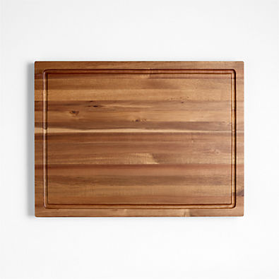 View Crate & Barrel Acacia Wood Cutting Board 20"x15"x1.25" details