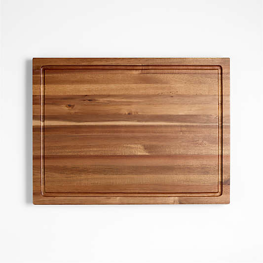 Crate & Barrel Acacia Wood Cutting Board 20"x15"x1.25"