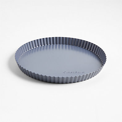 View Crate & Barrel 10" Slate Blue Tart Pan with Removable Bottom details