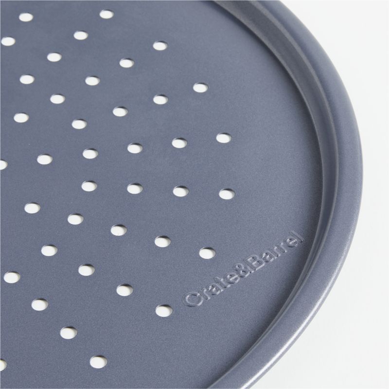 Crate & Barrel Slate Blue Carbon Steel Pizza Pan