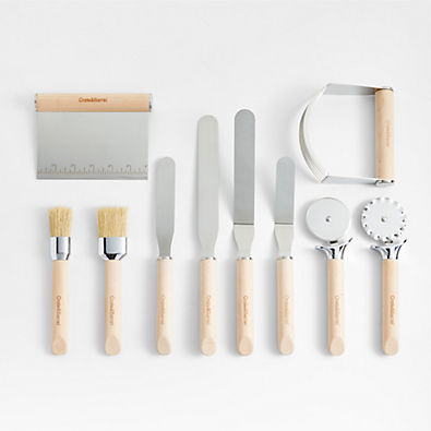 View Crate & Barrel Beechwood 10-Piece Pastry Tools Set details