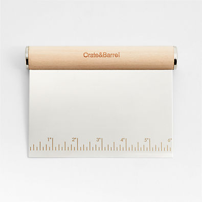 View Crate & Barrel Bench Scraper with Beechwood Handle details