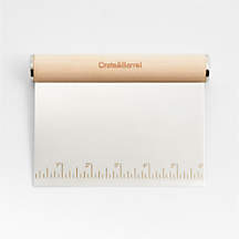 Crate & Barrel Bench Scraper Dough Cutter with Beechwood Handle + Reviews | Crate & Barrel