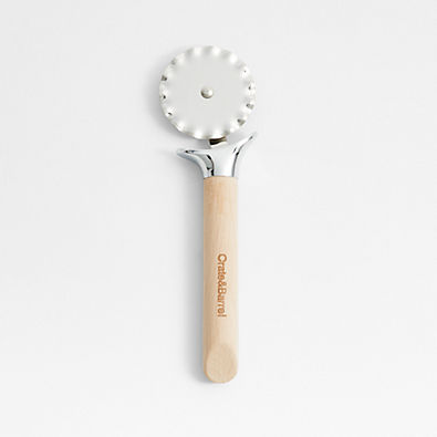 View Crate & Barrel Fluted Pastry Cutter Wheel with Beechwood Handle details