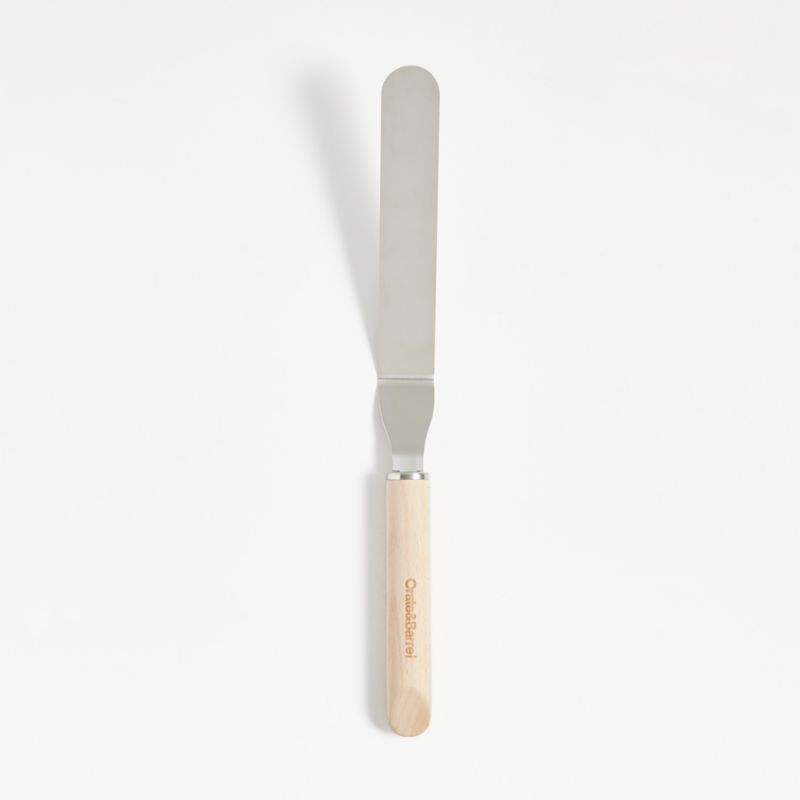 Crate & Barrel Small Offset Spatula with Beechwood handle + Reviews