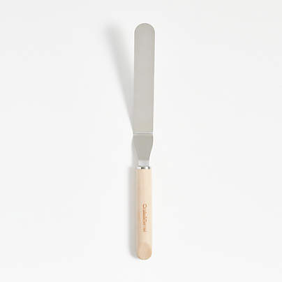 Crate & Barrel Large Offset Spatula with Beechwood handle