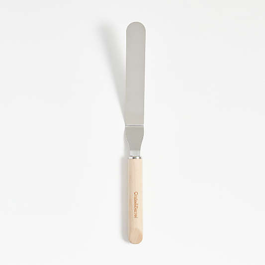 Crate & Barrel Large Offset Spatula with Beechwood handle