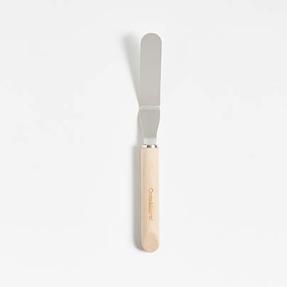 Crate & Barrel Small Offset Spatula with Beechwood handle