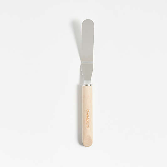 Crate & Barrel Small Offset Spatula with Beechwood handle