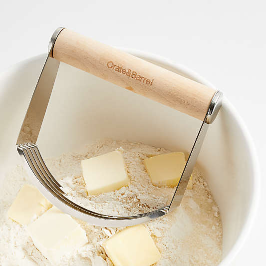 Crate & Barrel Pastry Blender with Beechwood Handle