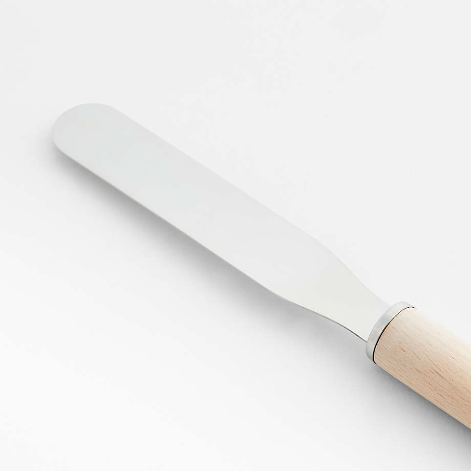 Crate & Barrel Straight Icing Spatula with Beechwood Handle