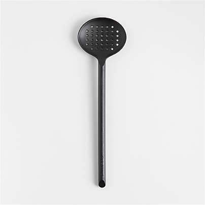 Crate & Barrel Black Nylon Slotted Spoon