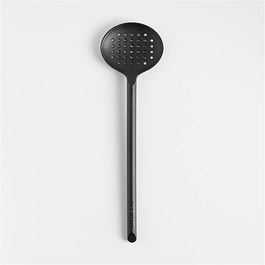 Crate & Barrel Black Nylon Slotted Spoon