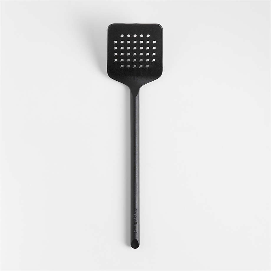 Crate Barrel Stainless Steel Slotted Turner
