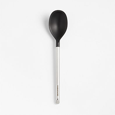 View Crate & Barrel Black Silicone and Stainless Steel Deep Spoon details