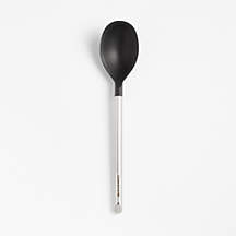 Crate & Barrel Black Silicone and Stainless Steel Deep Spoon + Reviews ...