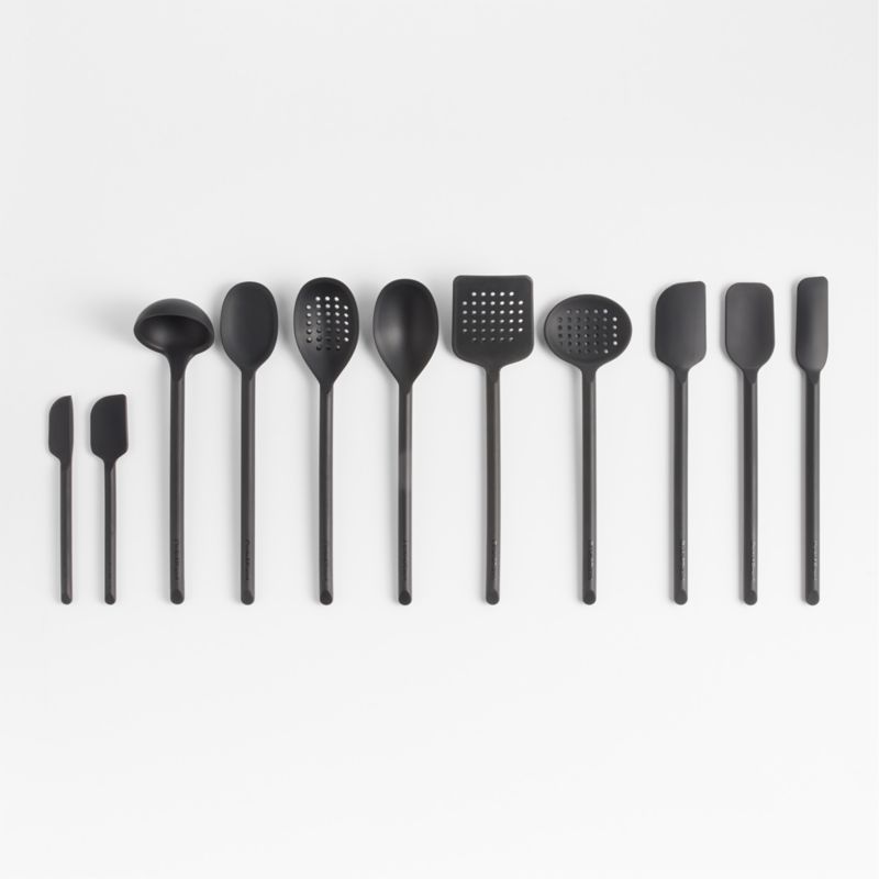 Crate & Barrel Black Silicone Slotted Turner + Reviews | Crate & Barrel