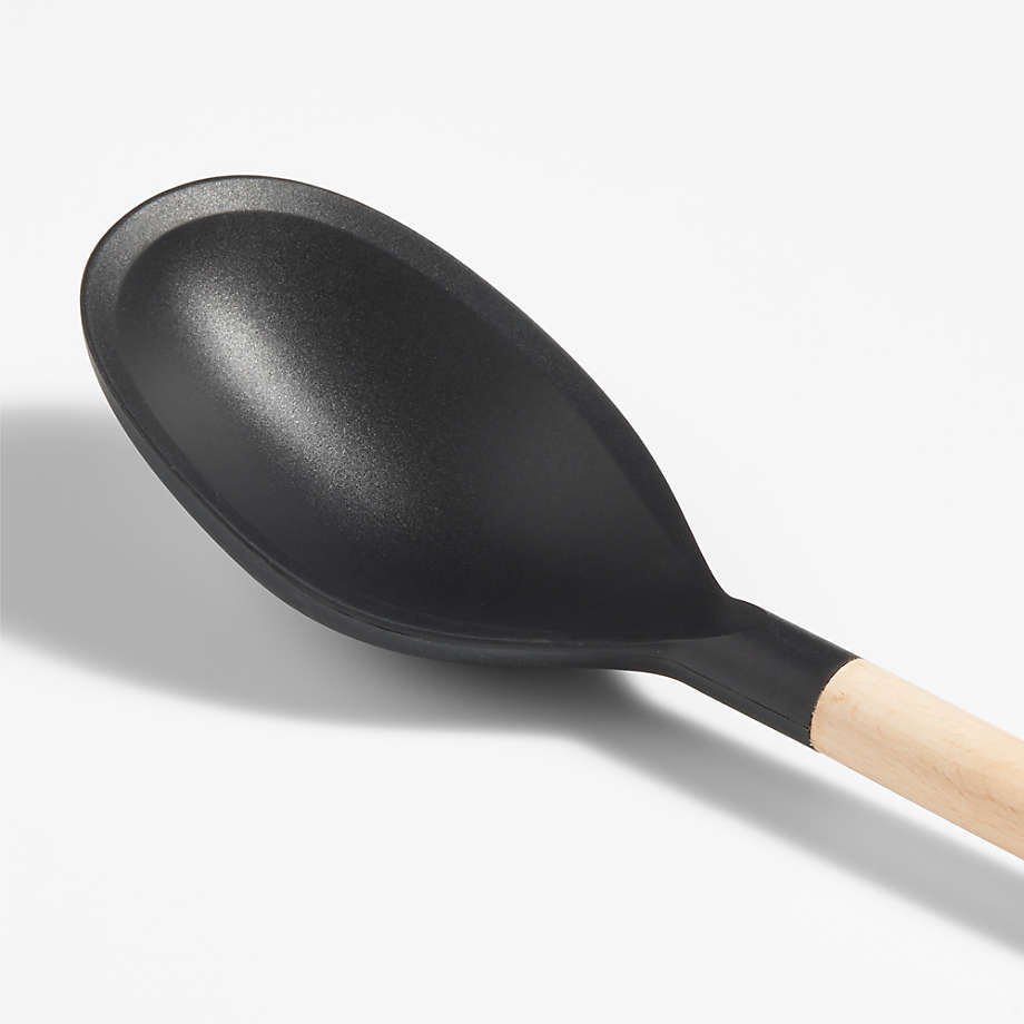 Crate & Barrel Black Silicone Spoon