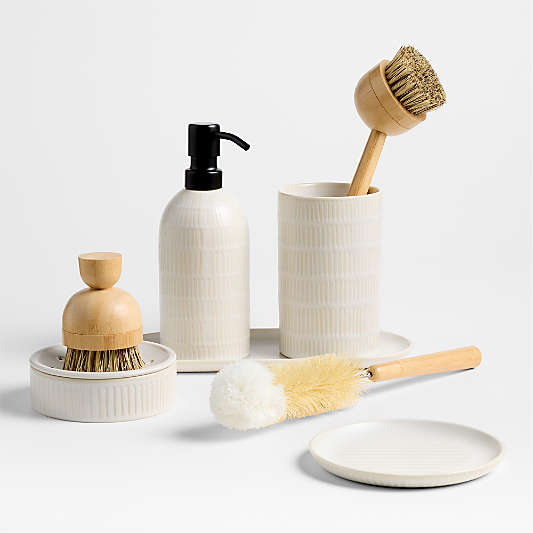 Clean by Crate Natural Palm Brush with Replaceable Head
