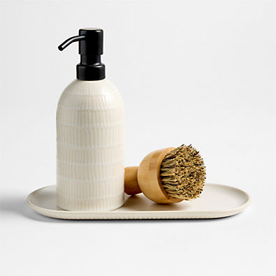 View Clean by Crate Ivory Ceramic Sink Caddy Tray details