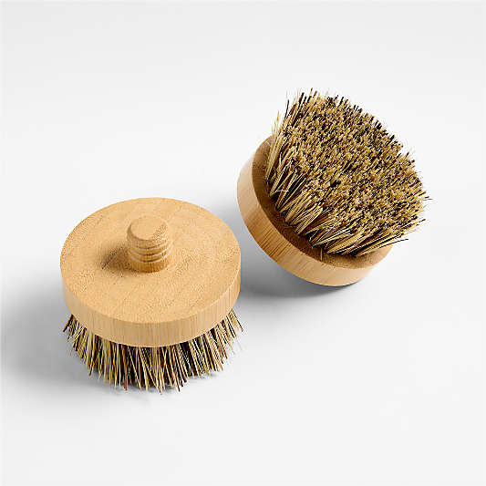 Clean by Crate Natural Palm & Dish Brush Replacement Heads, Set of 2