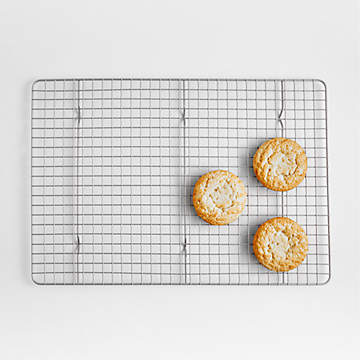Crate & Barrel Silver 3-Piece Non-Stick Cookie Sheet and Cooling