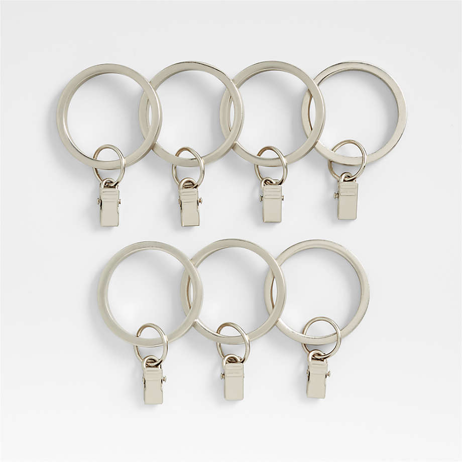 Polished Nickel Wide Shower Curtain Hooks / Shower Curtain Rings