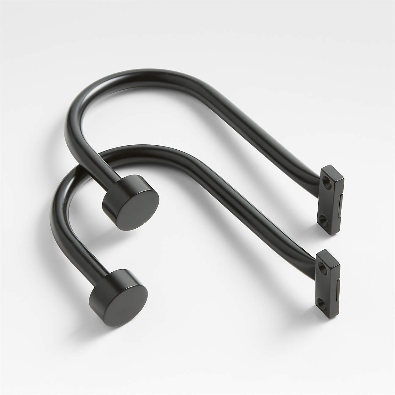 Matte Black Curtain Tie Backs, Set of 2 + Reviews Crate & Barrel